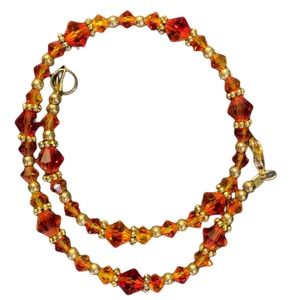 Handcrafted Swarovski crystals 14kt gold plated